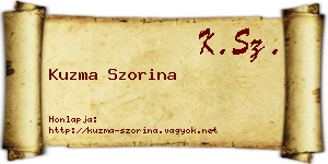 Kuzma Szorina névjegykártya